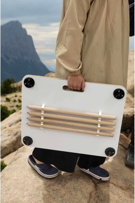 Hanah Home Mesa de Camping Plegable Ck-33 Blanca